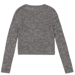 Gray textured sweater on a white background