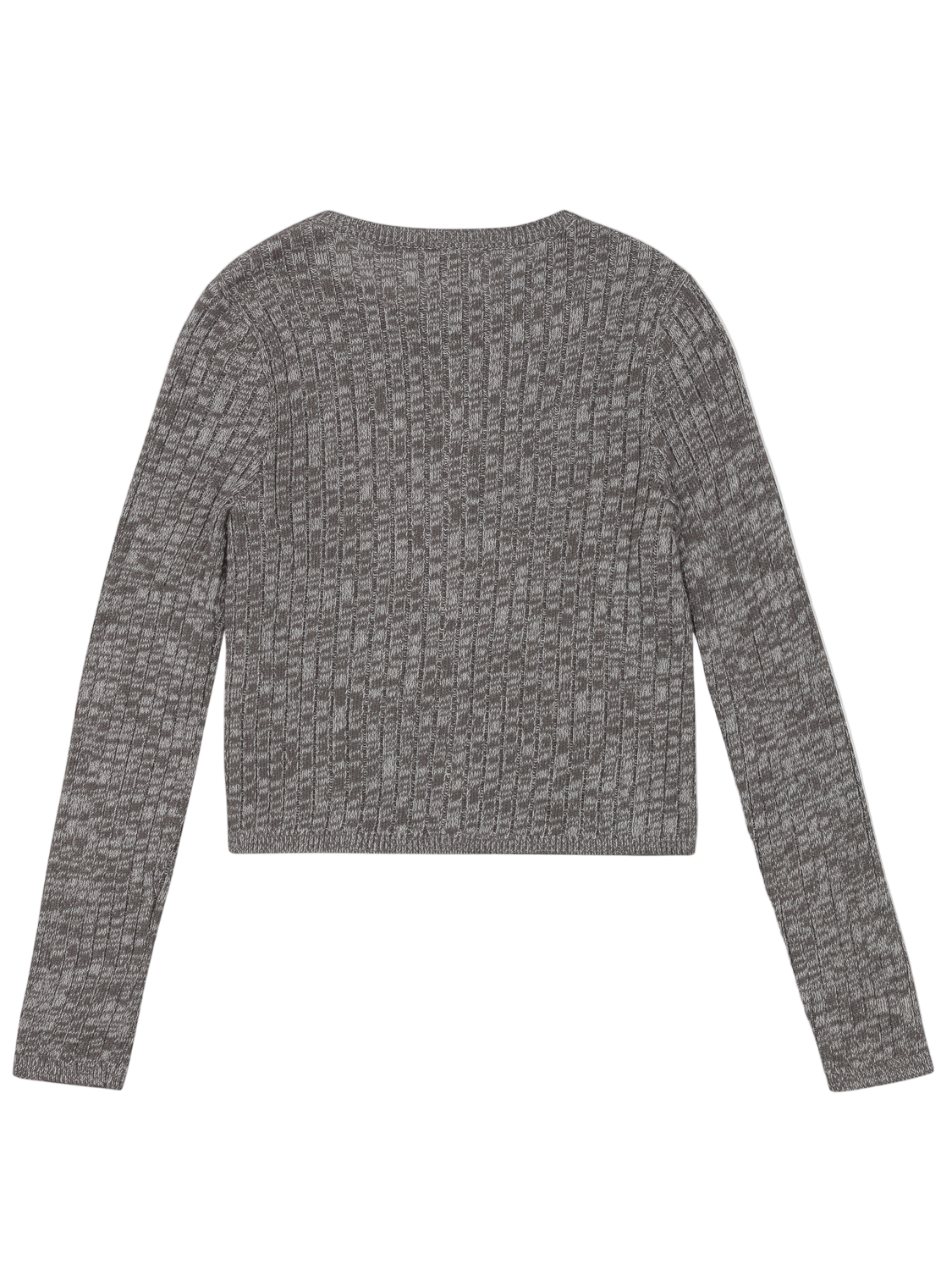 Gray textured sweater on a white background