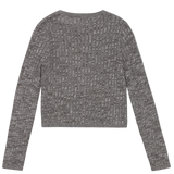 Gray textured sweater on a white background