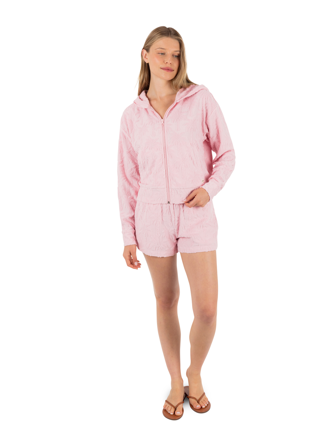 Castaway Palms Crop Zip Hoodie