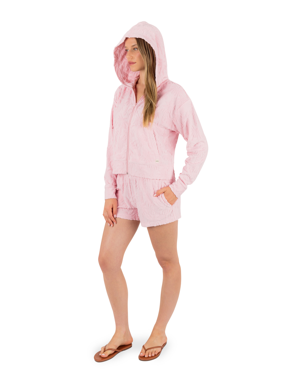 Castaway Palms Crop Zip Hoodie