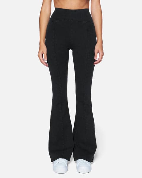 Black - ESSENTIAL HIGH WAISTED FLARE PANT | Hurley