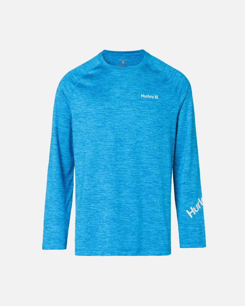 Neon Blue - Essential One And Only Long Sleeve Rashguard | Hurley