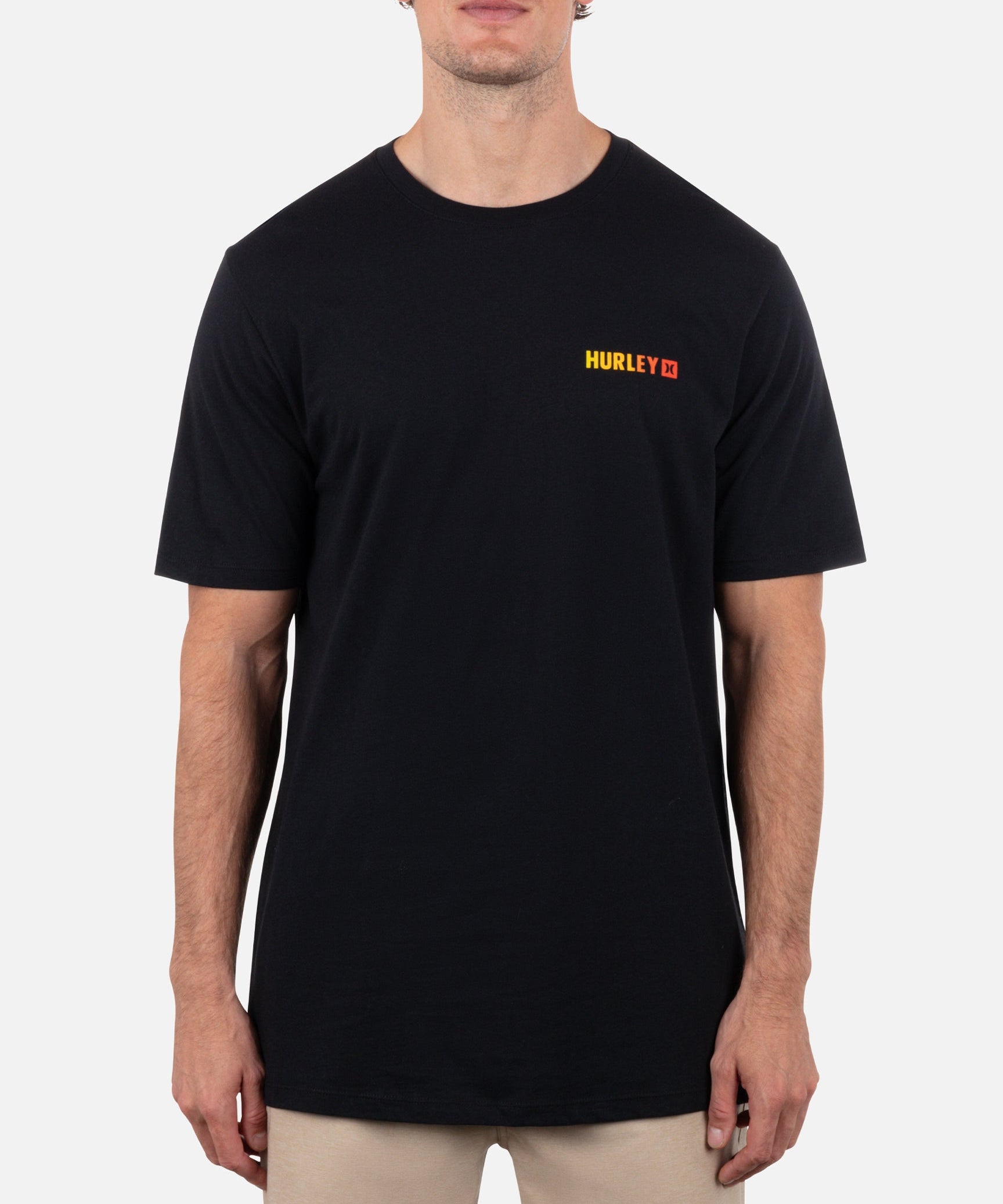 Hurley Men's Graphic Crewneck T-Shirt - Black, Size S - Everyday Comfort Tee