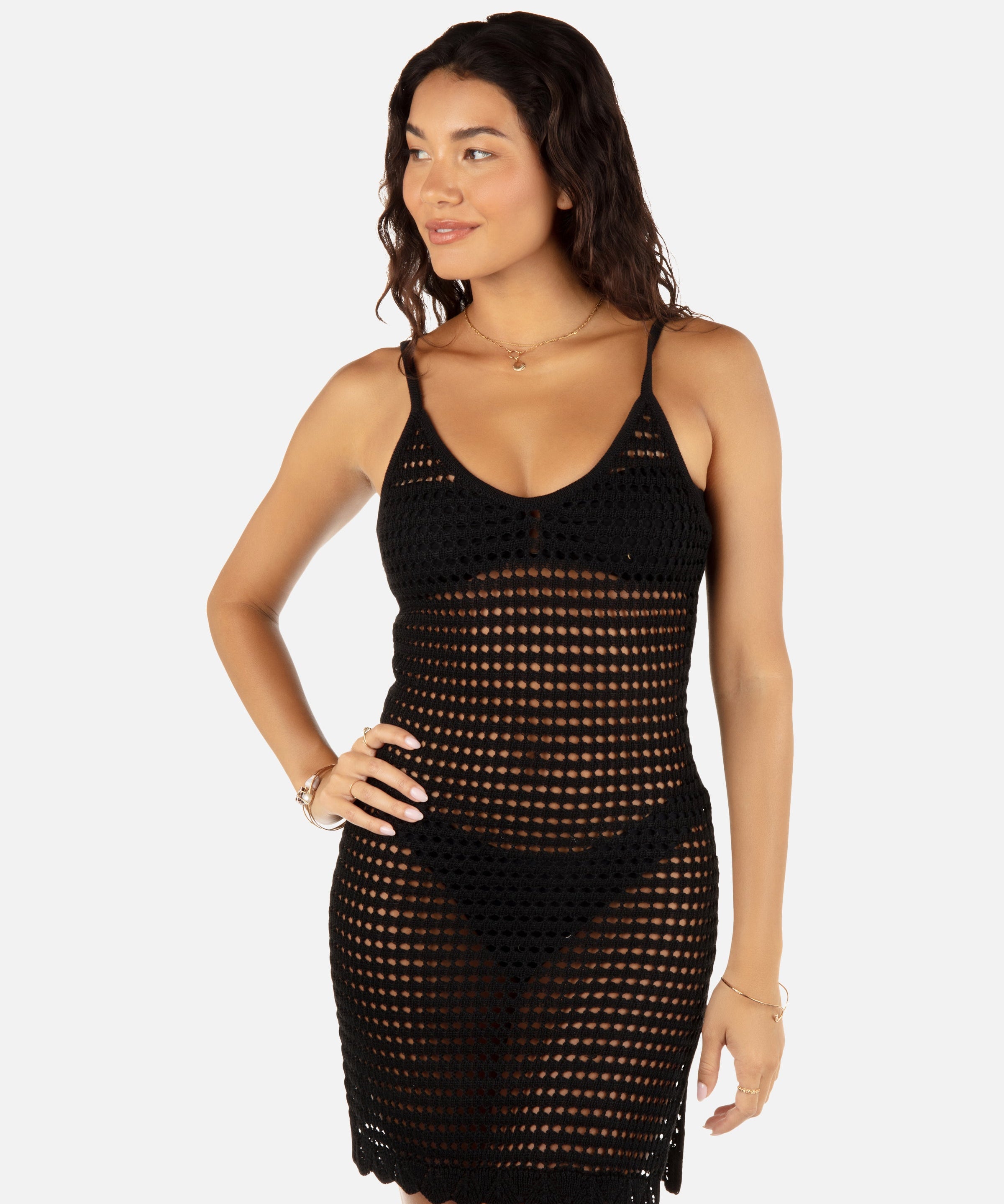Crochet Mini Dress Hurley Crochet Mini Dress Hurley