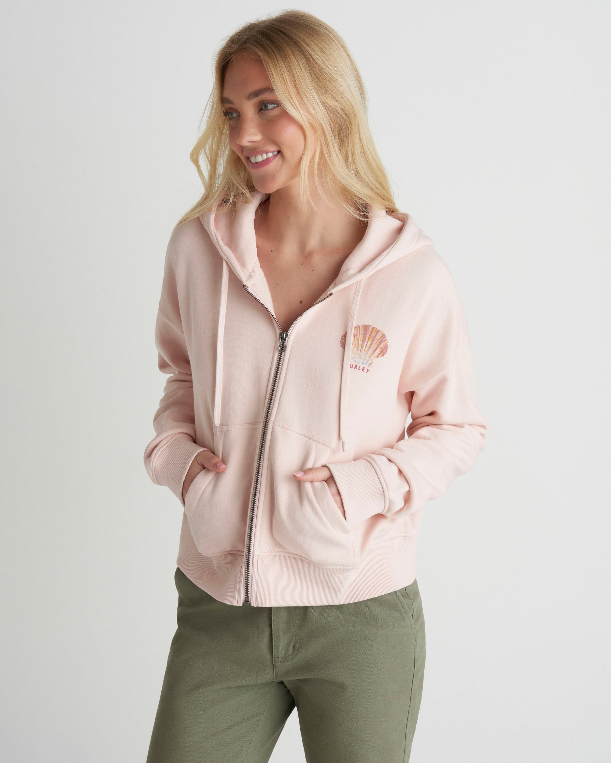 Shell Yeah Crop Zip Hoodie