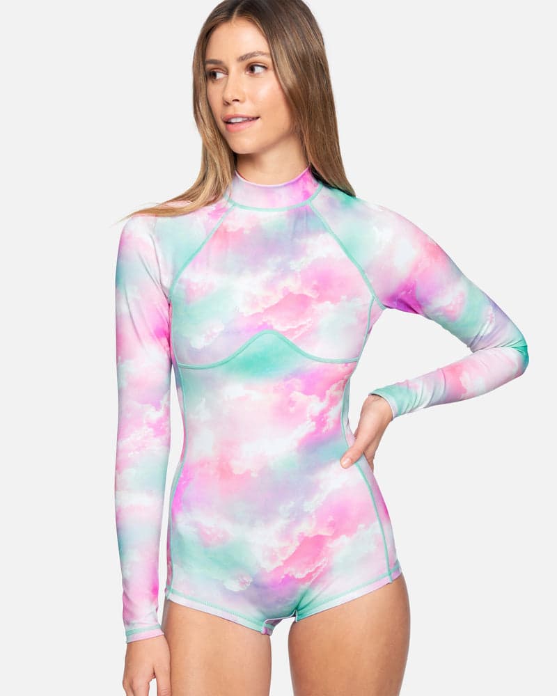 Lucite Multi - Carissa Moore Collection - Max Head In The Clouds Long  Sleeve Body Suit