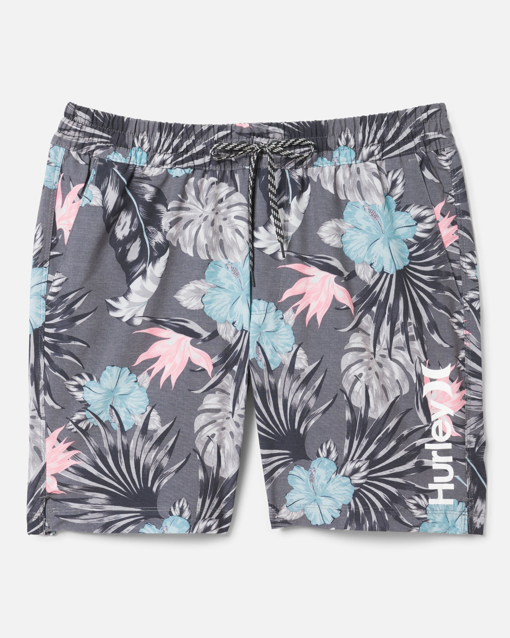 Dark Grey Essential Hibiscus Volley Boardshort 18" Hurley