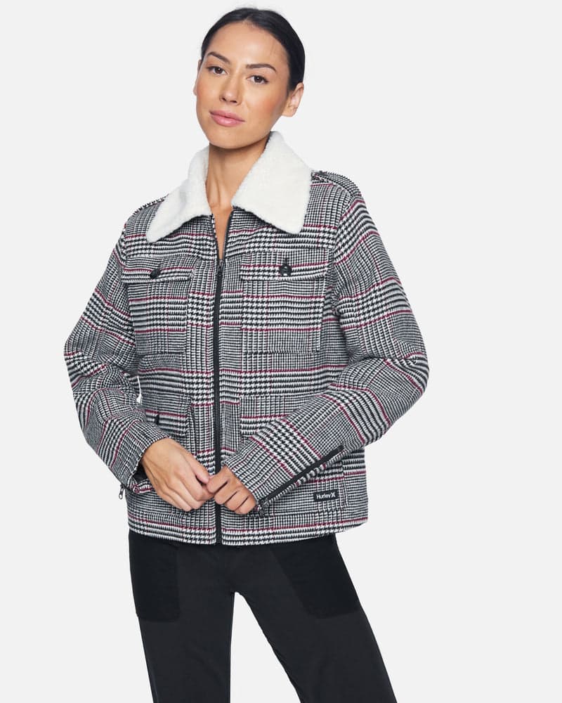 Plaid - Plaid Jacket With Sherpa Collar | Hurley