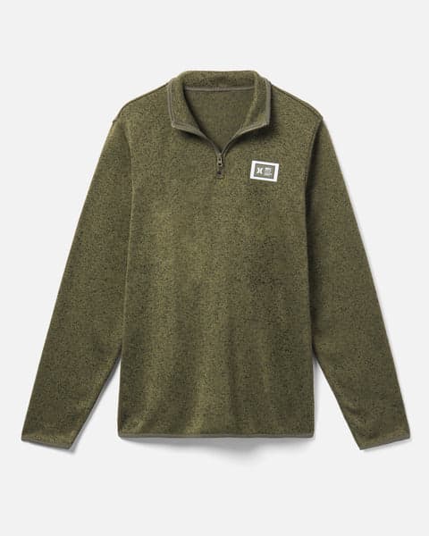 Olive - Mesa Ridgeline 1/4 Zip Fleece Pullover | Hurley