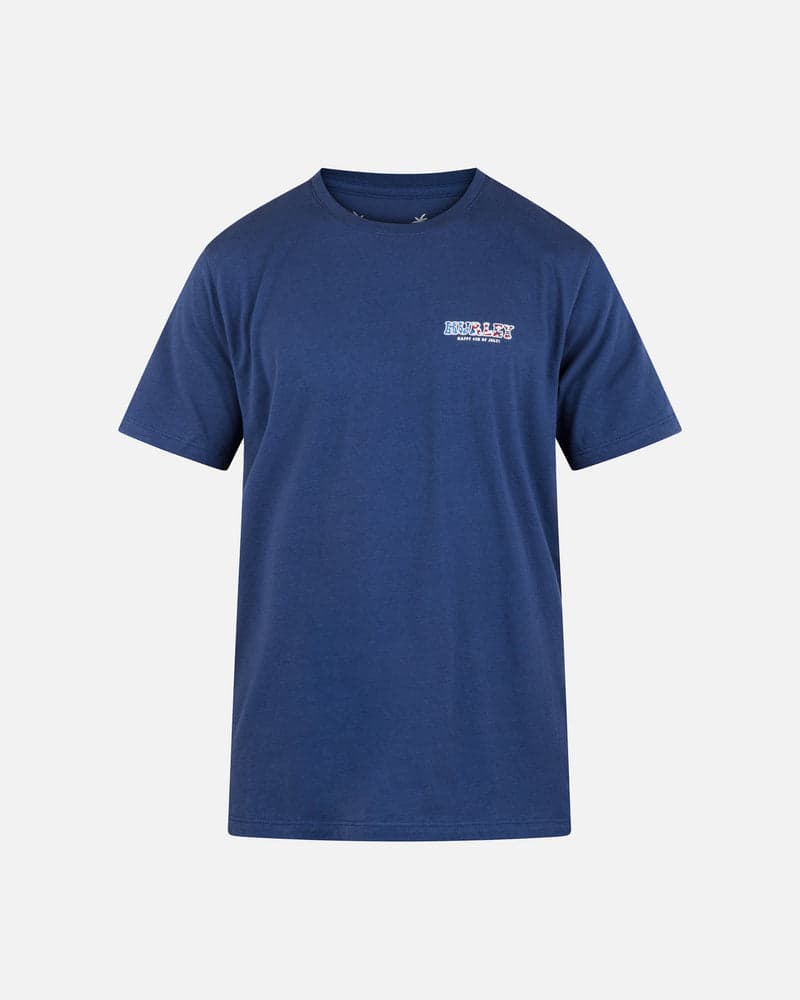 Abyss - Everyday Shred White And Blue Short Sleeve Shirt | Hurley