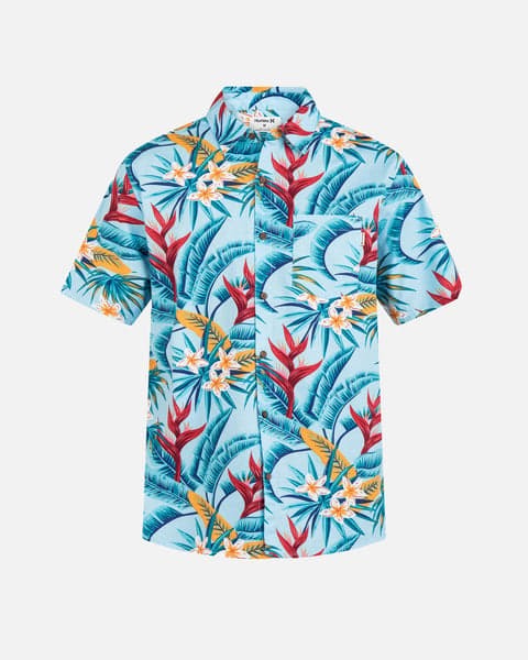 Blue Dream - One And Only Lido Stretch Short Sleeve Shirt | Hurley